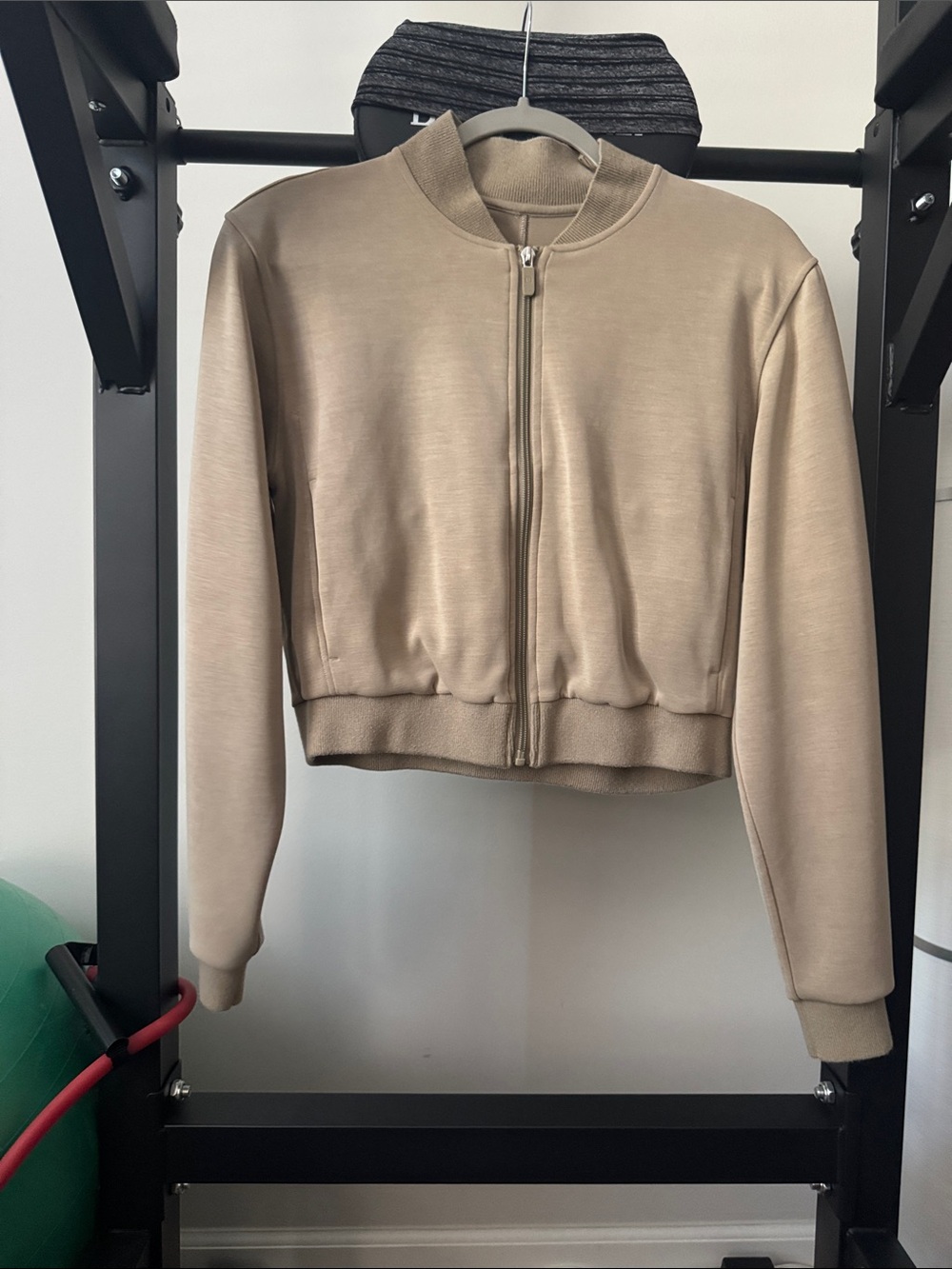 lululemon athletica Softstreme Beige Bomber Jacket